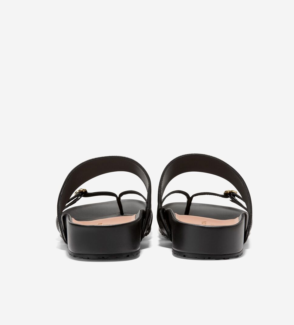 Black Cole Haan Milani Thong Women's Sandals | XDAC-81935