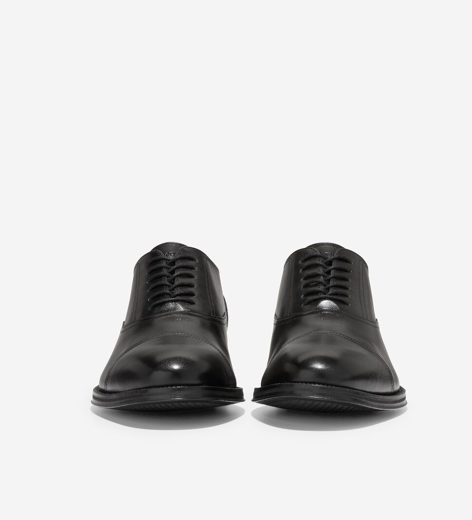 Black Cole Haan Modern Classics Cap Toe Men's Oxfords Shoes | QMXC-73526