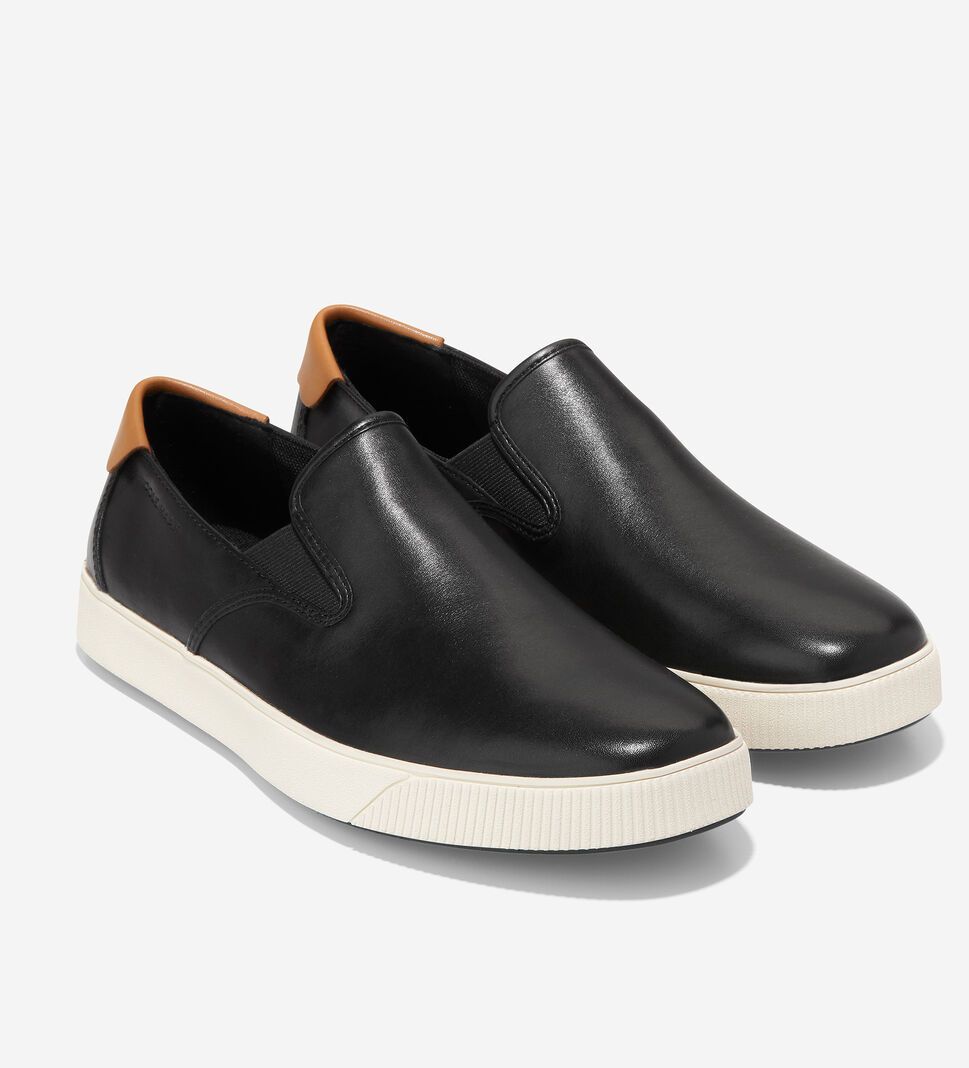 Black Cole Haan Nantucket Slip-On Men's Sneakers | OEVW-67904