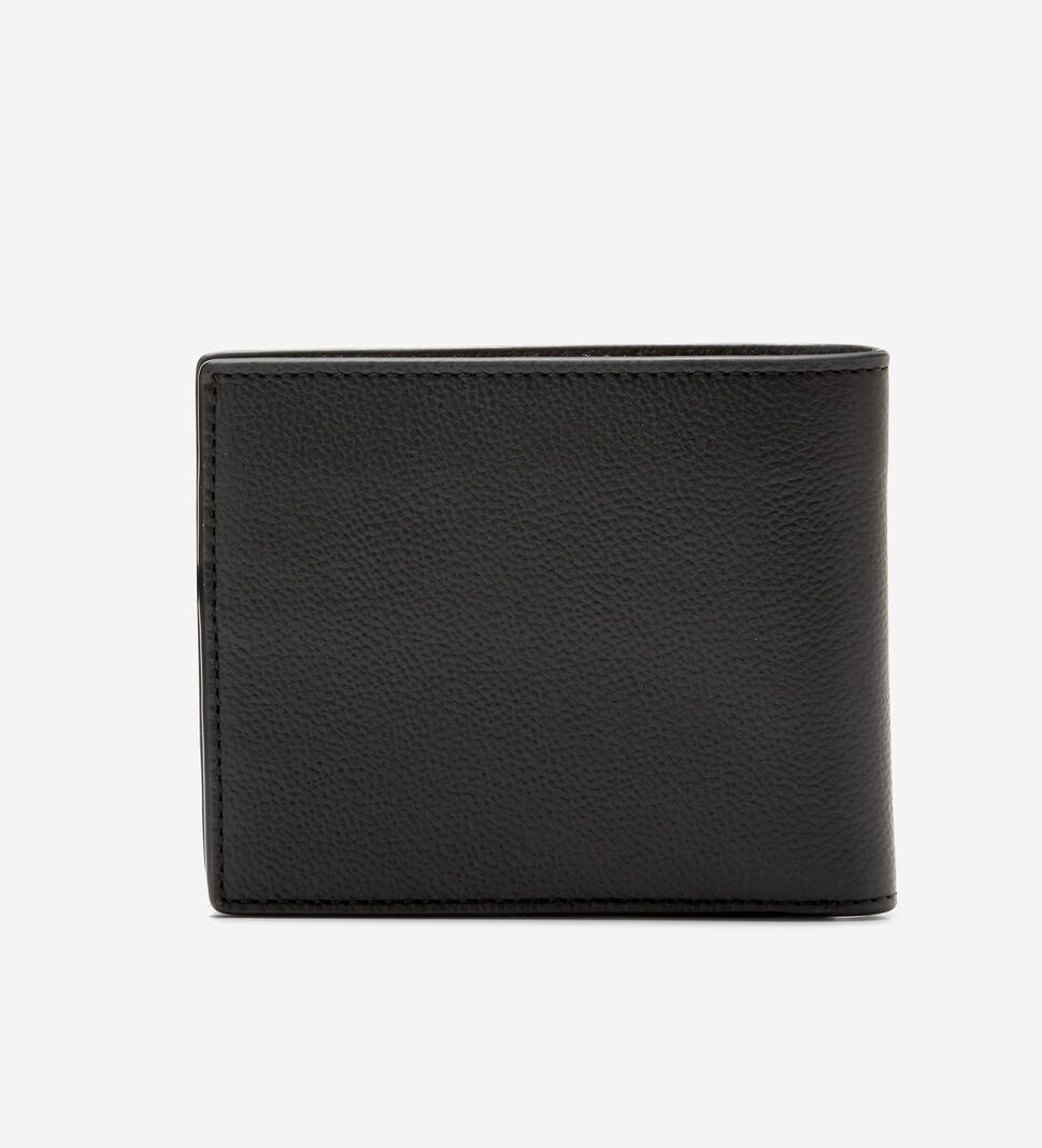 Black Cole Haan Pebble Traveler Men's Wallets | BLDU-15967