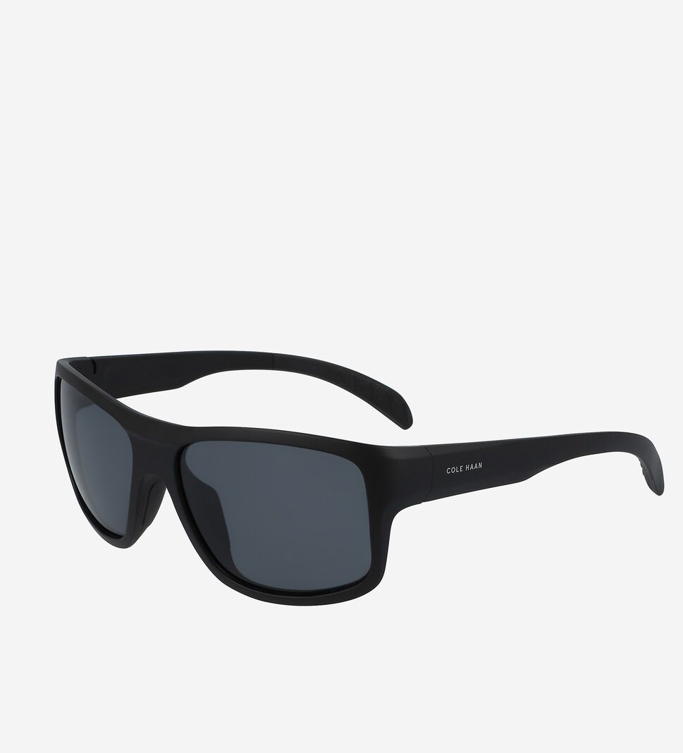 Black Cole Haan Sport Square Men's Sunglasses | QREJ-87914