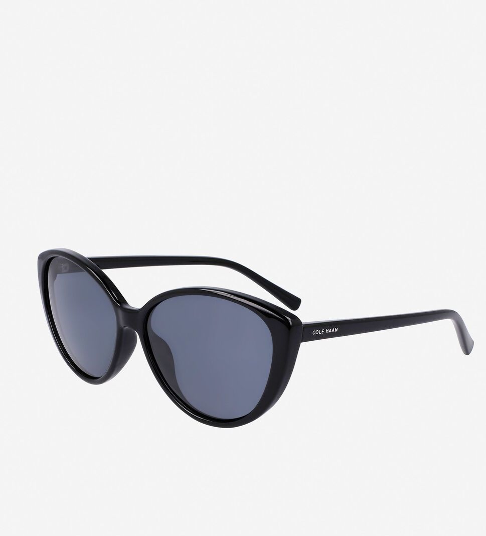 Black Cole Haan Timeless Cateye Women's Sunglasses | PEZQ-81350