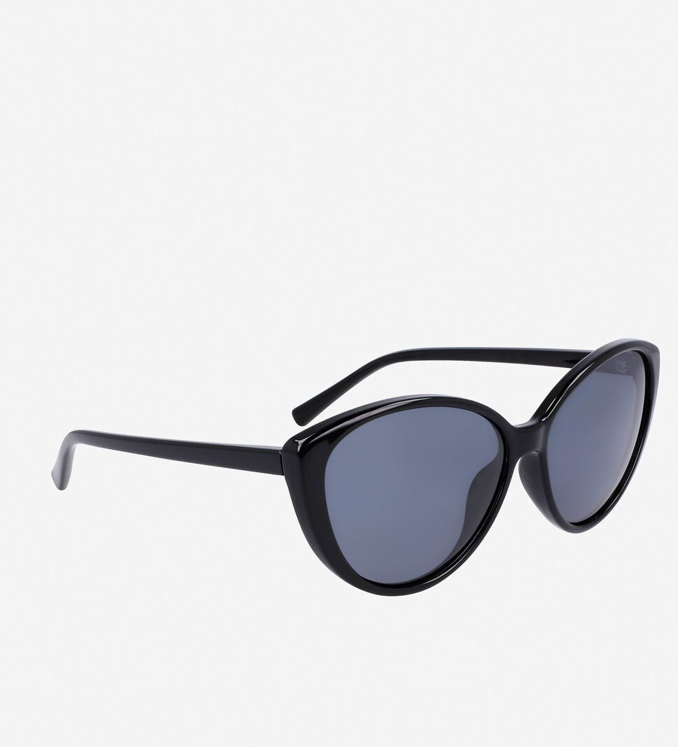 Black Cole Haan Timeless Cateye Women's Sunglasses | PEZQ-81350