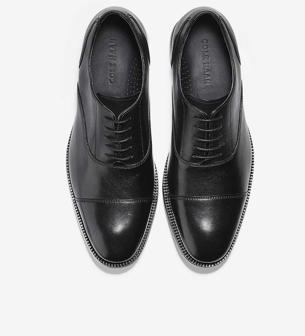 Black Cole Haan Williams Cap Toe Oxford Men's Dress Shoes | HNFC-13402