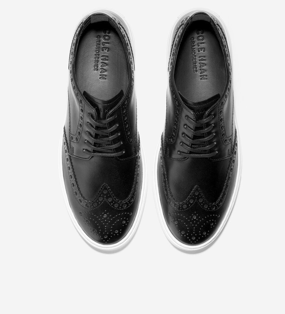 Black Cole Haan Winslow Wingtip Men's Sneakers | WYOF-94862