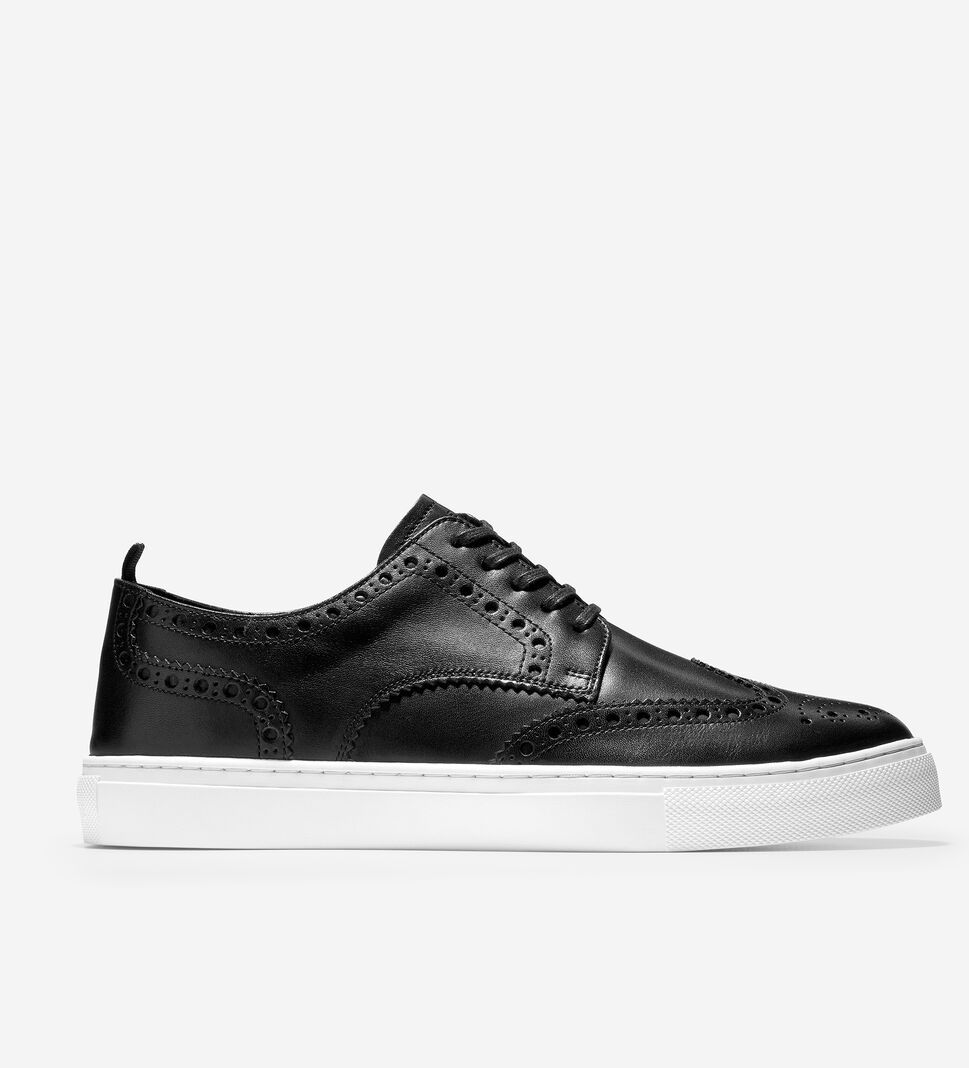 Black Cole Haan Winslow Wingtip Men\'s Sneakers | WYOF-94862