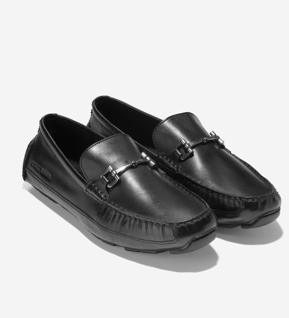 Black Cole Haan Wyatt Bit Driver Men's Loafers | ZMRW-91087