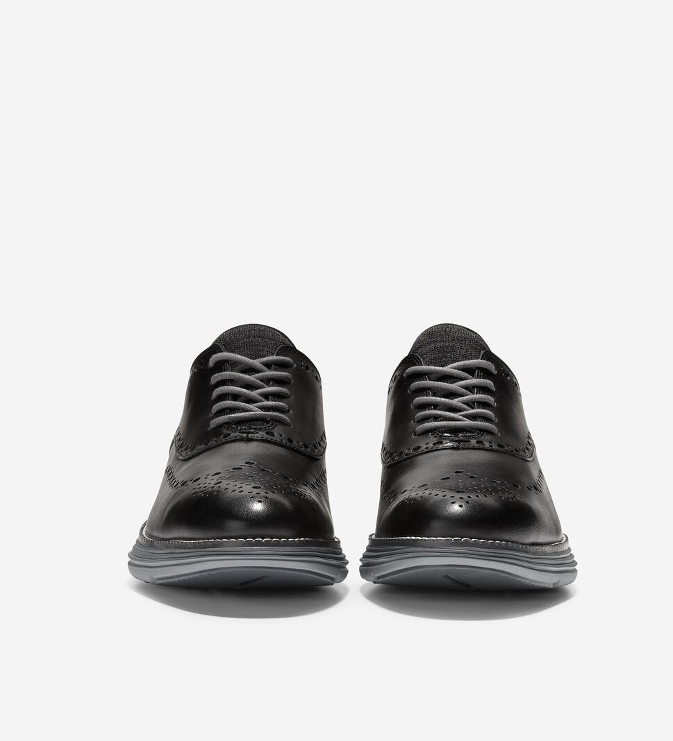 Black Cole Haan ØriginalGrand Ultra Wingtip Men's Oxfords Shoes | SLPW-64370