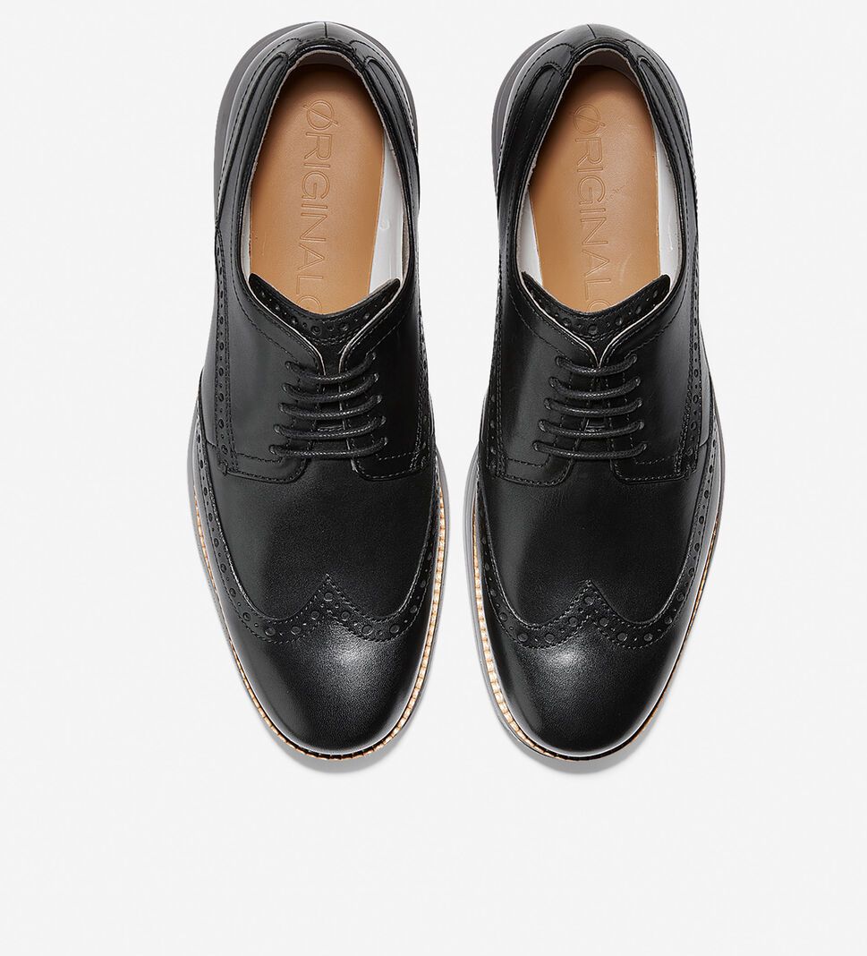 Black Cole Haan ØriginalGrand Wingtip Men's Oxfords Shoes | TJRK-64391