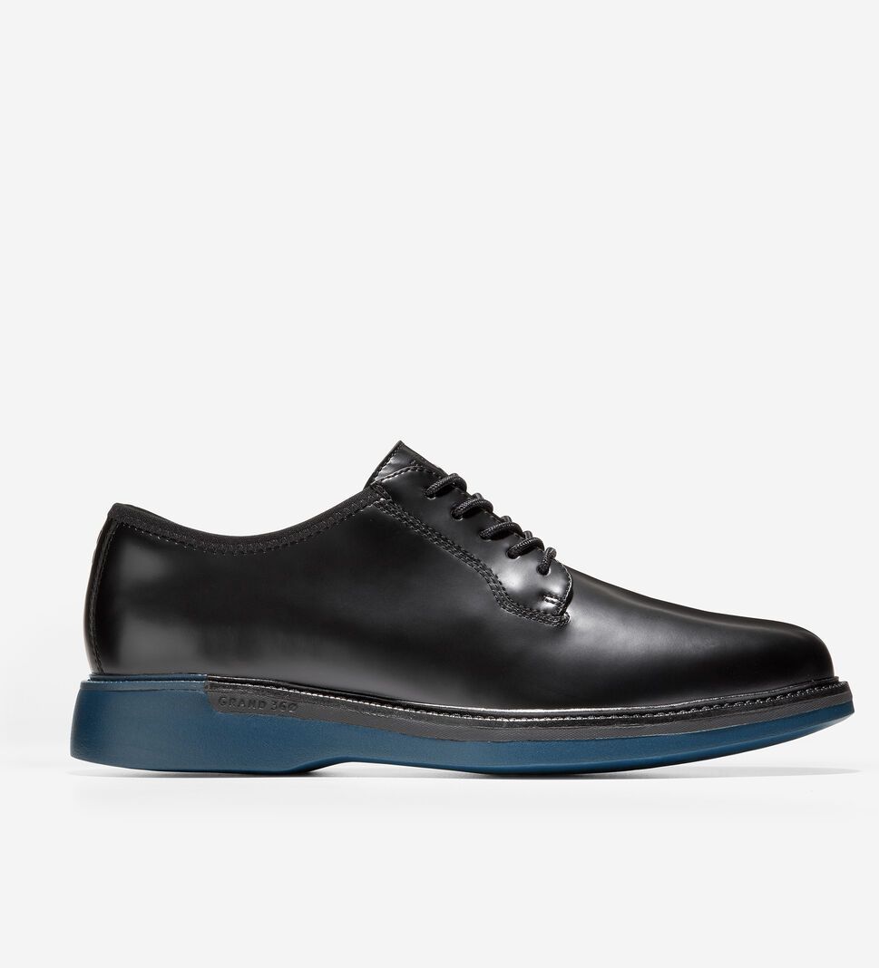 Black / Dark Blue Cole Haan Grand Ambition Postman Oxford Men\'s Dress Shoes | MHRO-52081