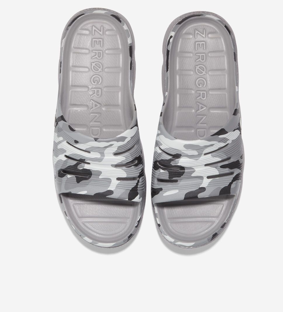 Black / Titanium / Camo Cole Haan 4.ZERØGRAND All-Day Slide Men's Sandals | UZFM-53179