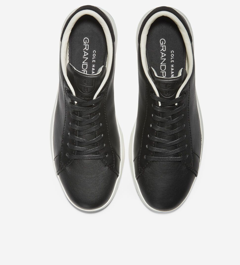 Black / White Cole Haan GrandPrØ Tennis Women's Sneakers | XBZO-74986