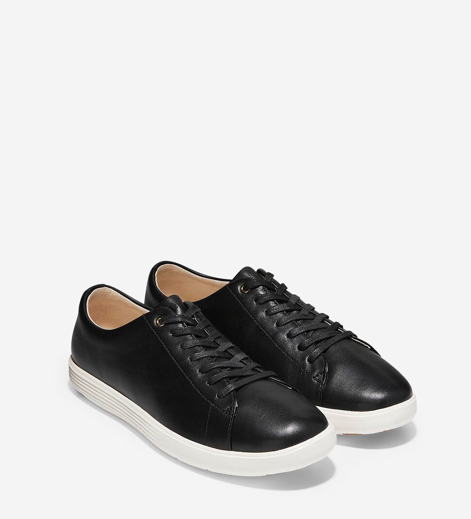 Black / White Cole Haan Grand Crosscourt Women's Sneakers | MQPJ-78034