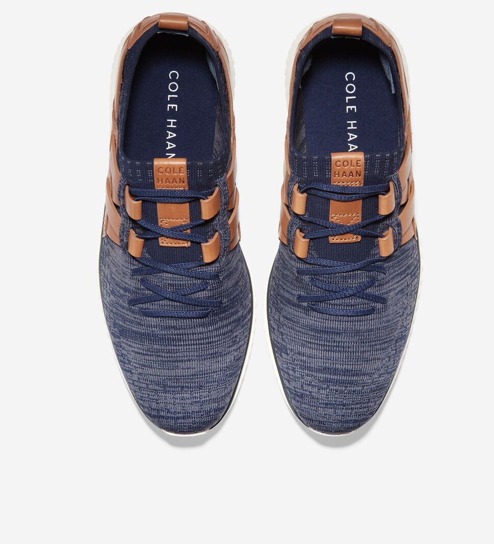 Blue / Brown Cole Haan GrandMØtion Woven Men's Sneakers | QLVE-60195