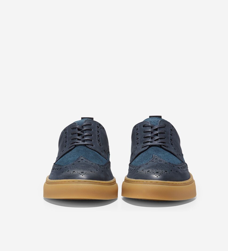 Blue Cole Haan Winslow Wingtip Men's Sneakers | FGAC-43519