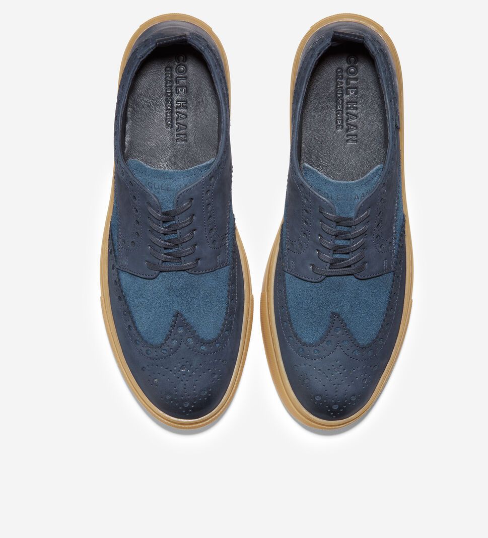 Blue Cole Haan Winslow Wingtip Men's Sneakers | FGAC-43519