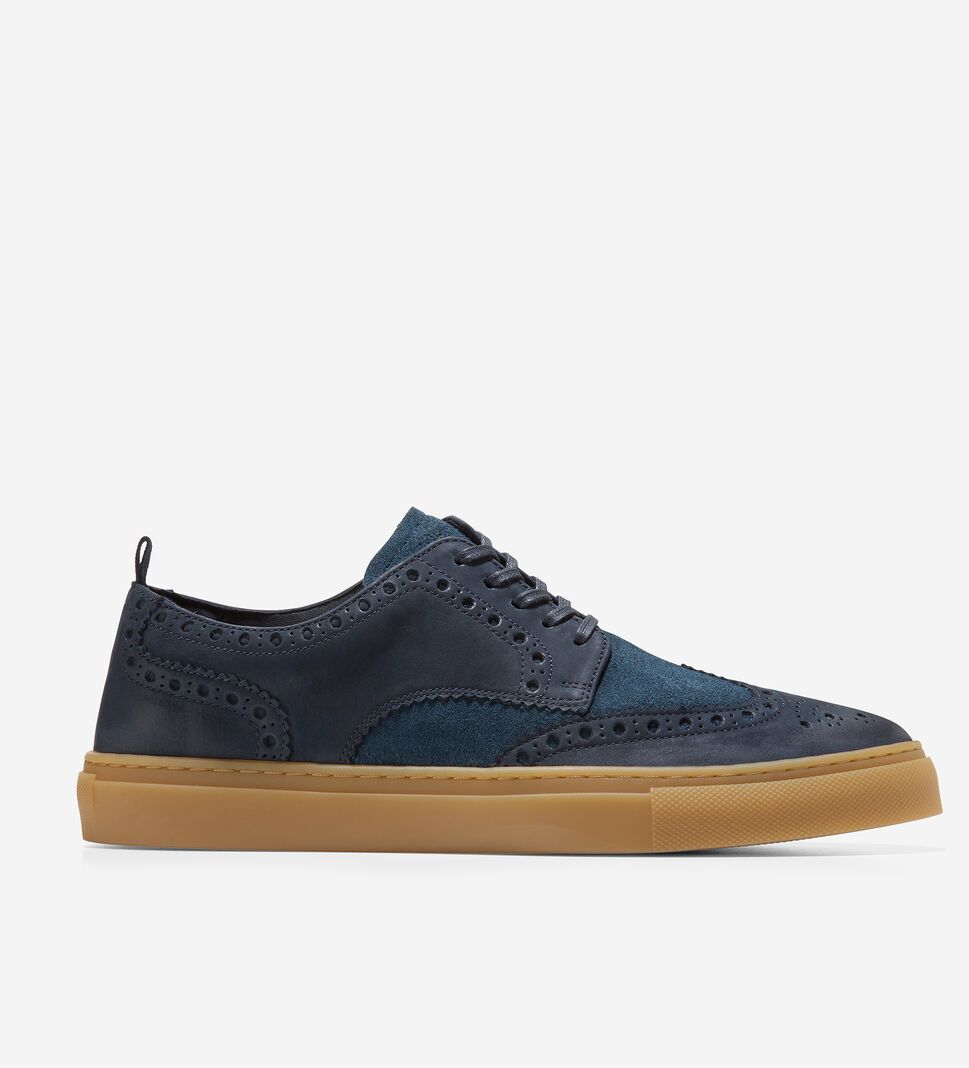 Blue Cole Haan Winslow Wingtip Men\'s Sneakers | FGAC-43519