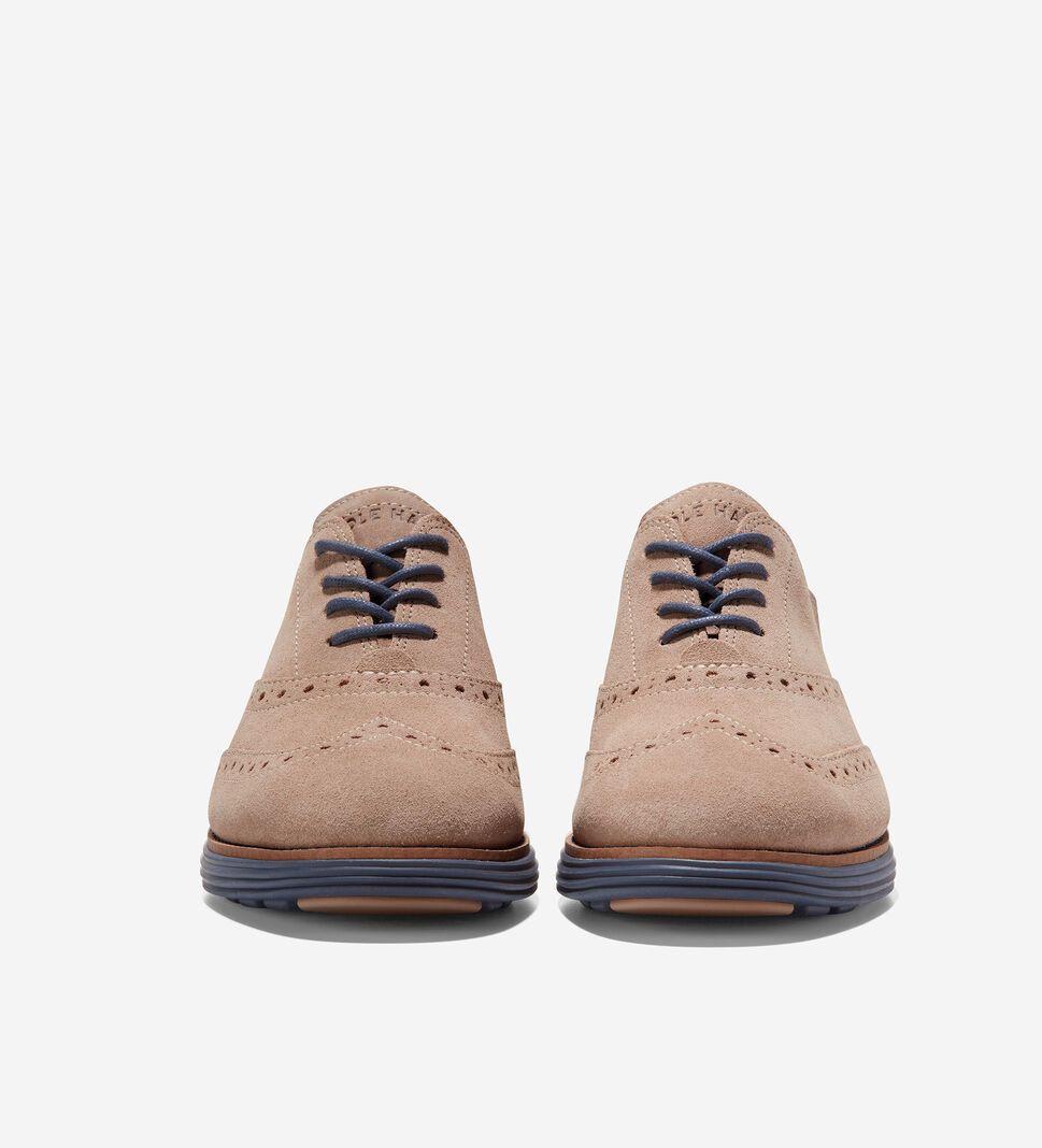 Blue Cole Haan ØriginalGrand Wingtip Women's Oxfords Shoes | QEZX-60345