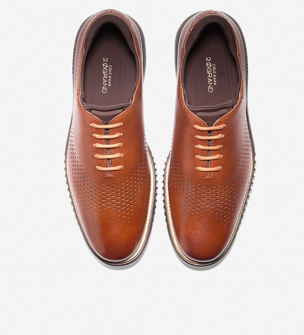 Brown Cole Haan 2.ZERØGRAND Lined Laser Wingtip Men's Oxfords Shoes | MDUZ-62543