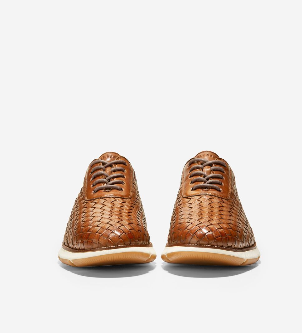 Brown Cole Haan 4.ZERØGRAND Hand-Woven Men's Oxfords Shoes | YXMA-02731