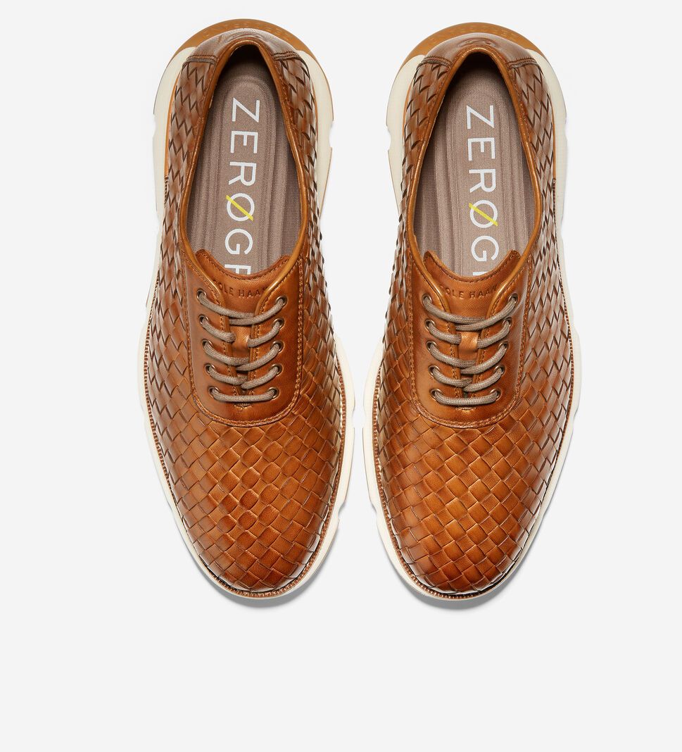 Brown Cole Haan 4.ZERØGRAND Hand-Woven Men's Oxfords Shoes | YXMA-02731