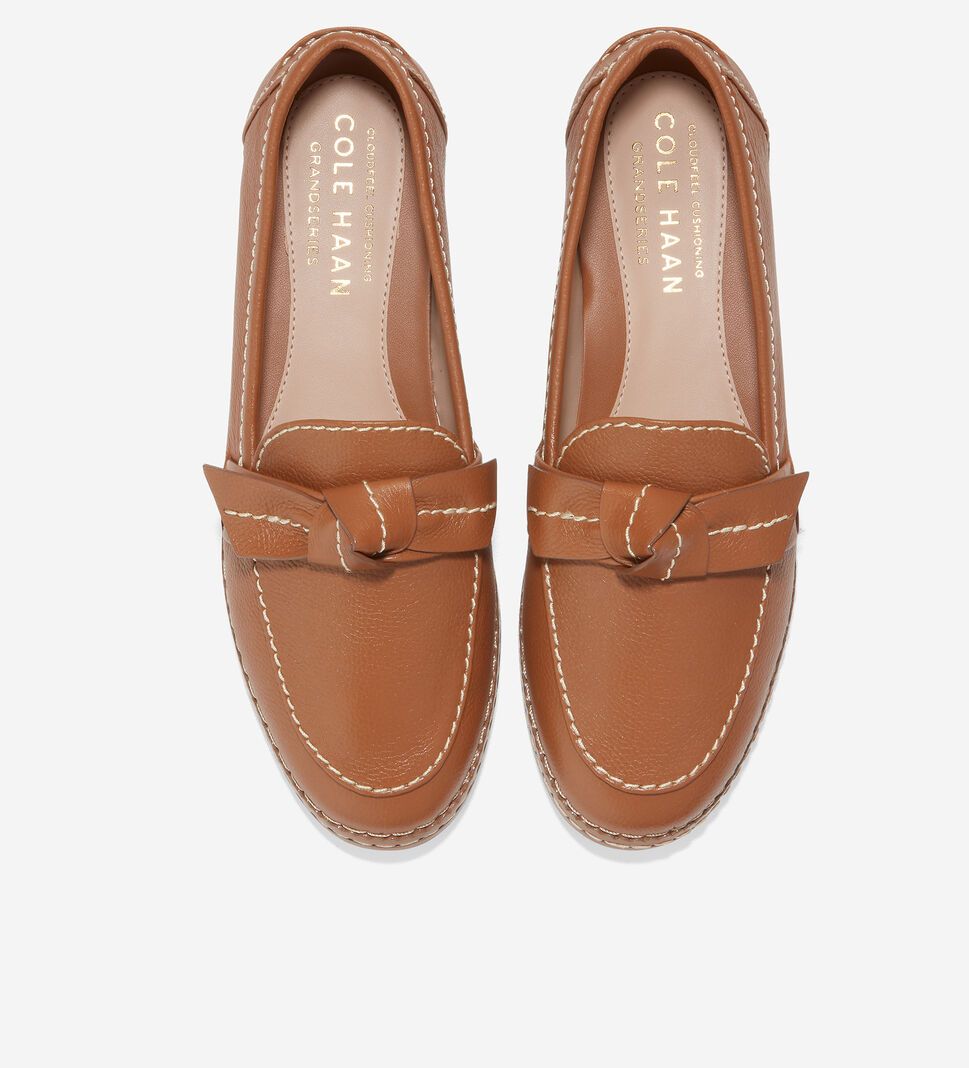 Brown Cole Haan Cloudfeel All-Day Bow Loafer Women's Flat Shoes | LXYD-32510