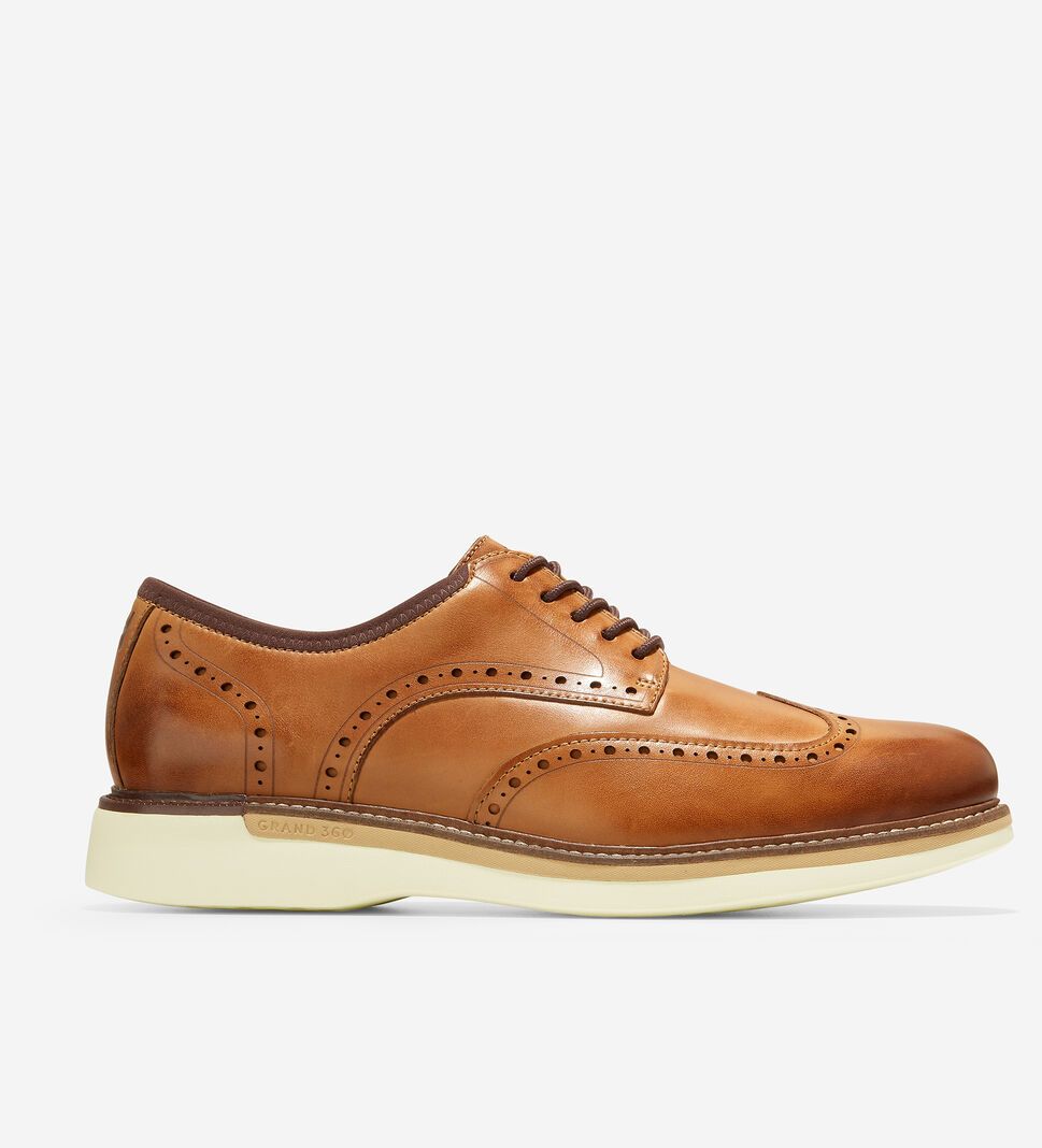 Brown Cole Haan Grand Ambition Wingtip Men\'s Oxfords Shoes | RMJQ-07258