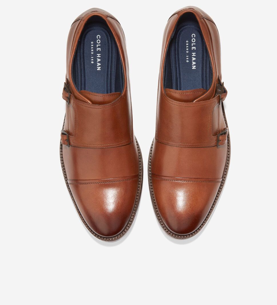 Brown Cole Haan Harrison Monk Men's Oxfords Shoes | GNAZ-01372