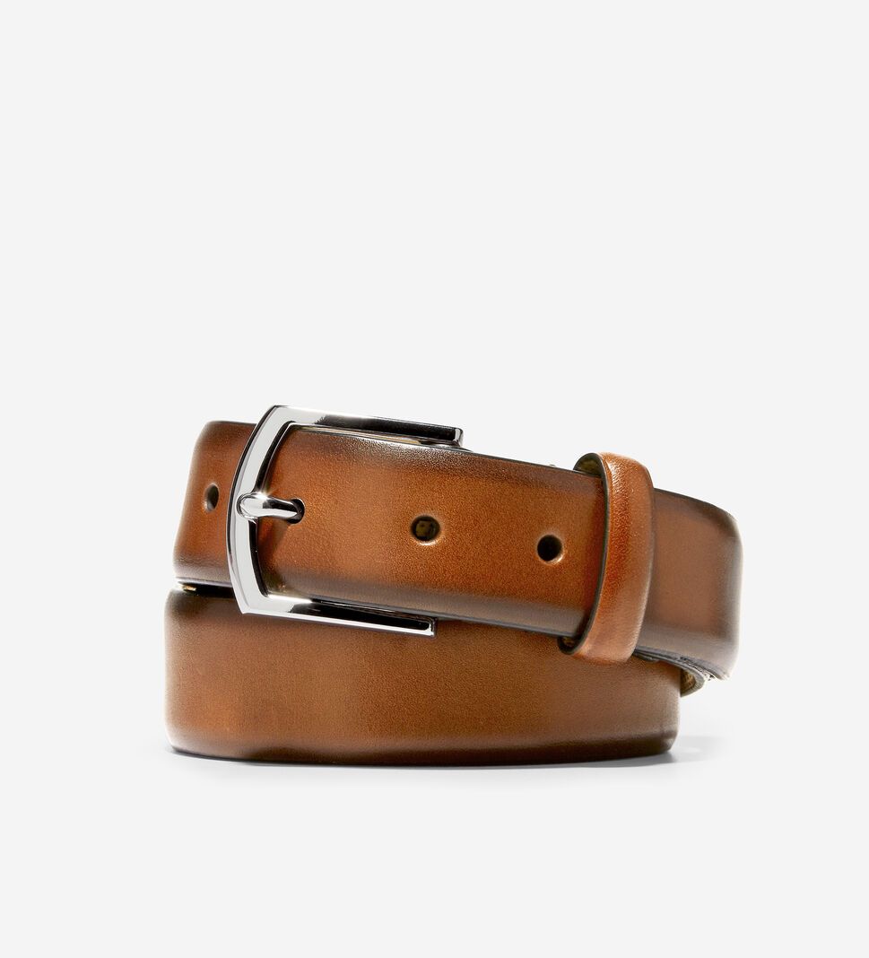 Brown Cole Haan Lewis 32mm Burnished Leather Men\'s Belts | QBZN-92104