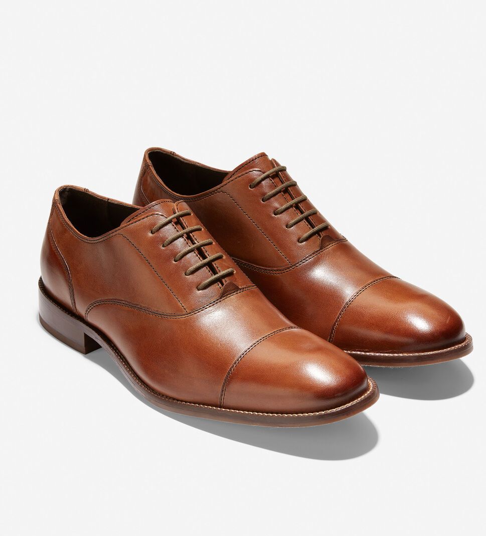 Brown Cole Haan Williams Cap Toe Oxford Men's Dress Shoes | WXJU-40976