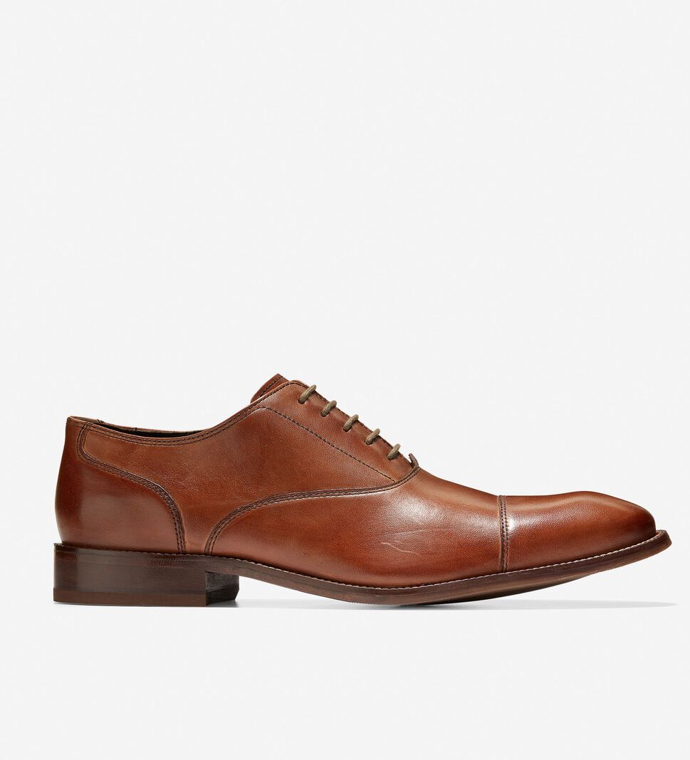 Brown Cole Haan Williams Cap Toe Oxford Men\'s Dress Shoes | WXJU-40976