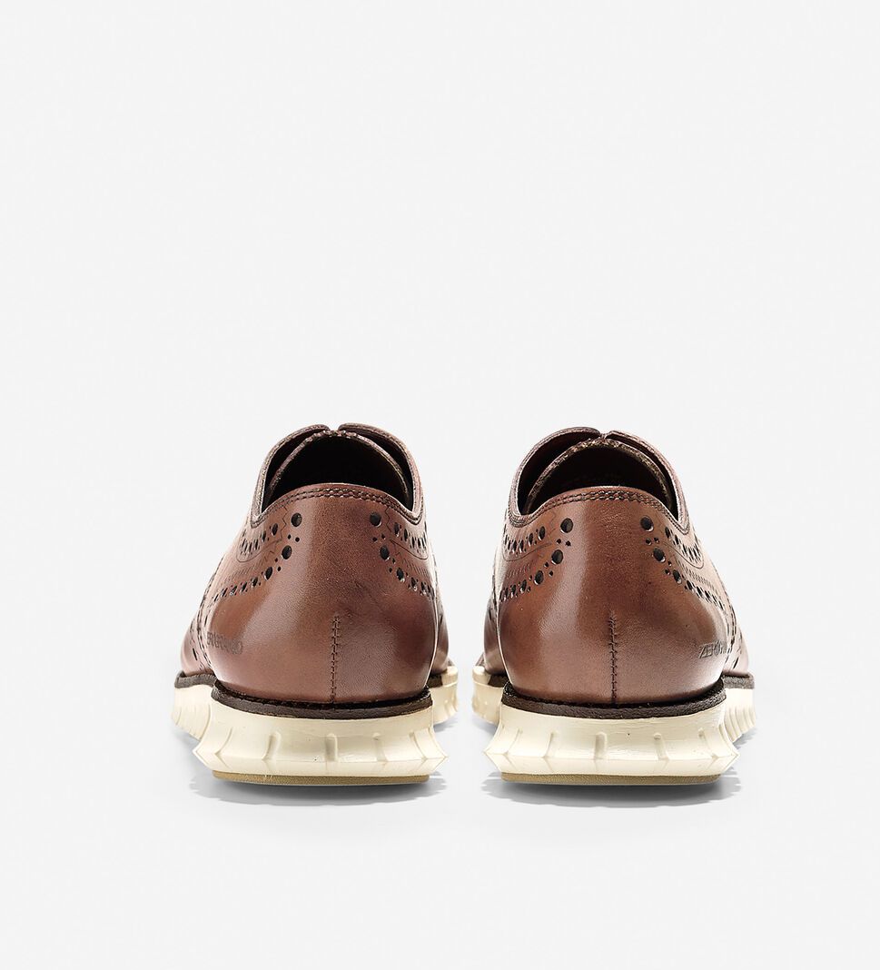 Brown Cole Haan ZERØGRAND Wingtip Men's Oxfords Shoes | CUEI-65184