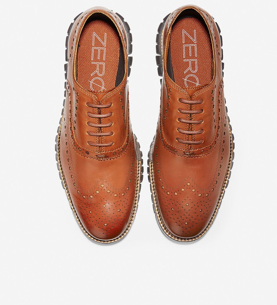 Brown Cole Haan ZERØGRAND Wingtip Men's Oxfords Shoes | ONCM-96823