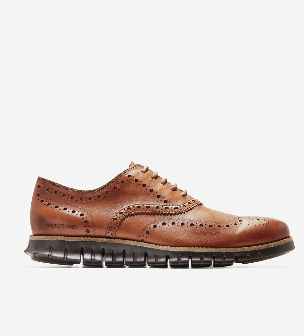 Brown Cole Haan ZERØGRAND Wingtip Men\'s Oxfords Shoes | ONCM-96823