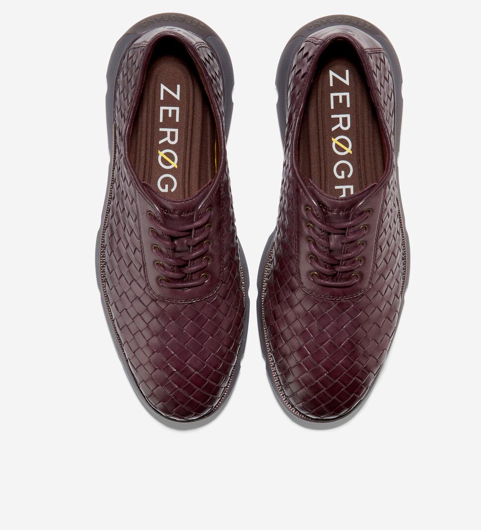 Dark Brown Cole Haan 4.ZERØGRAND Hand-Woven Men's Oxfords Shoes | UIXR-83176