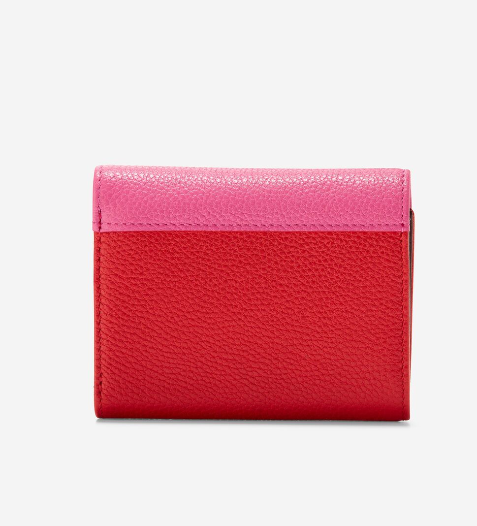 Fuchsia Cole Haan Small Tri-Fold Women's Wallets | PGFT-61782