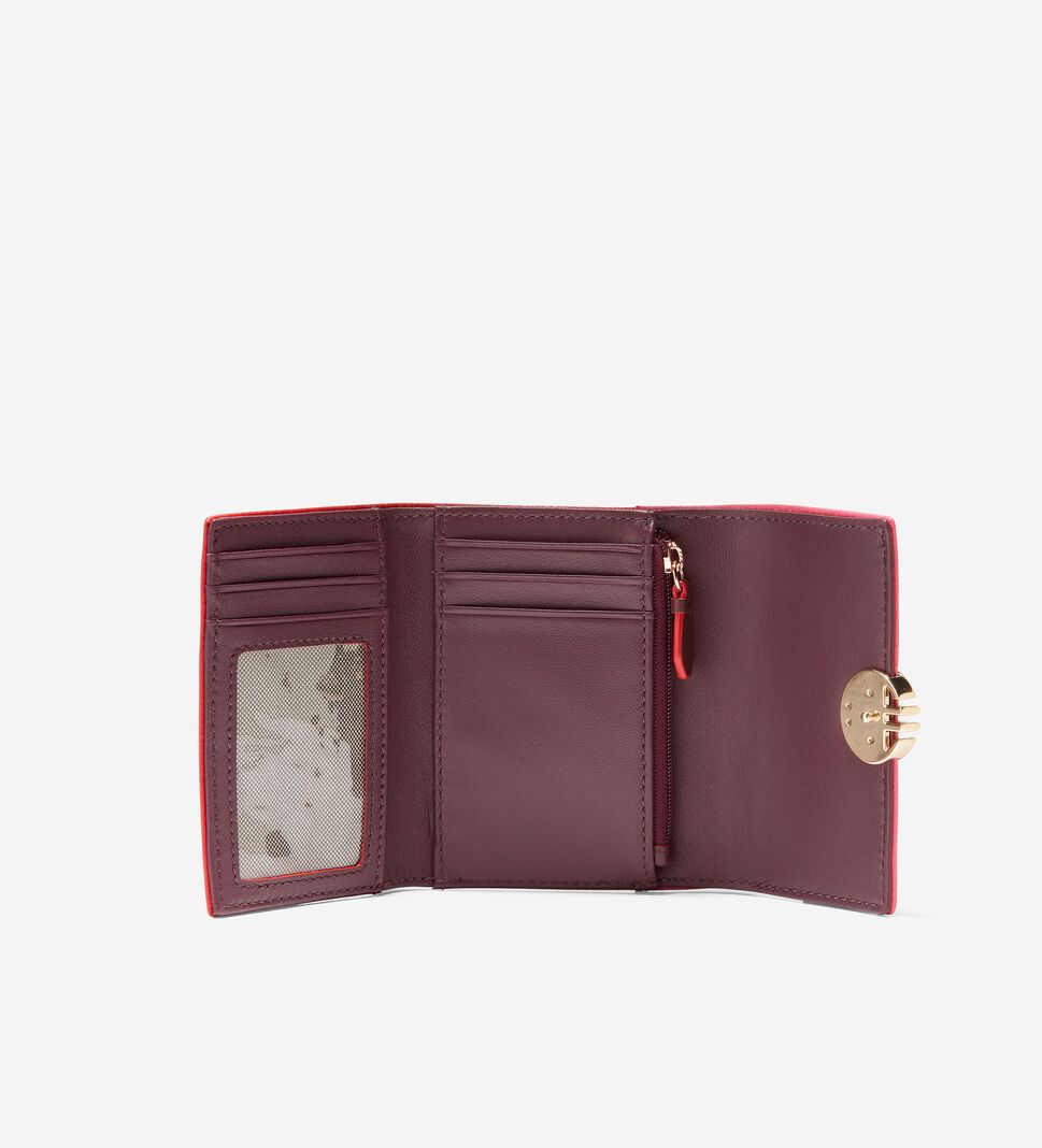 Fuchsia Cole Haan Small Tri-Fold Women's Wallets | PGFT-61782