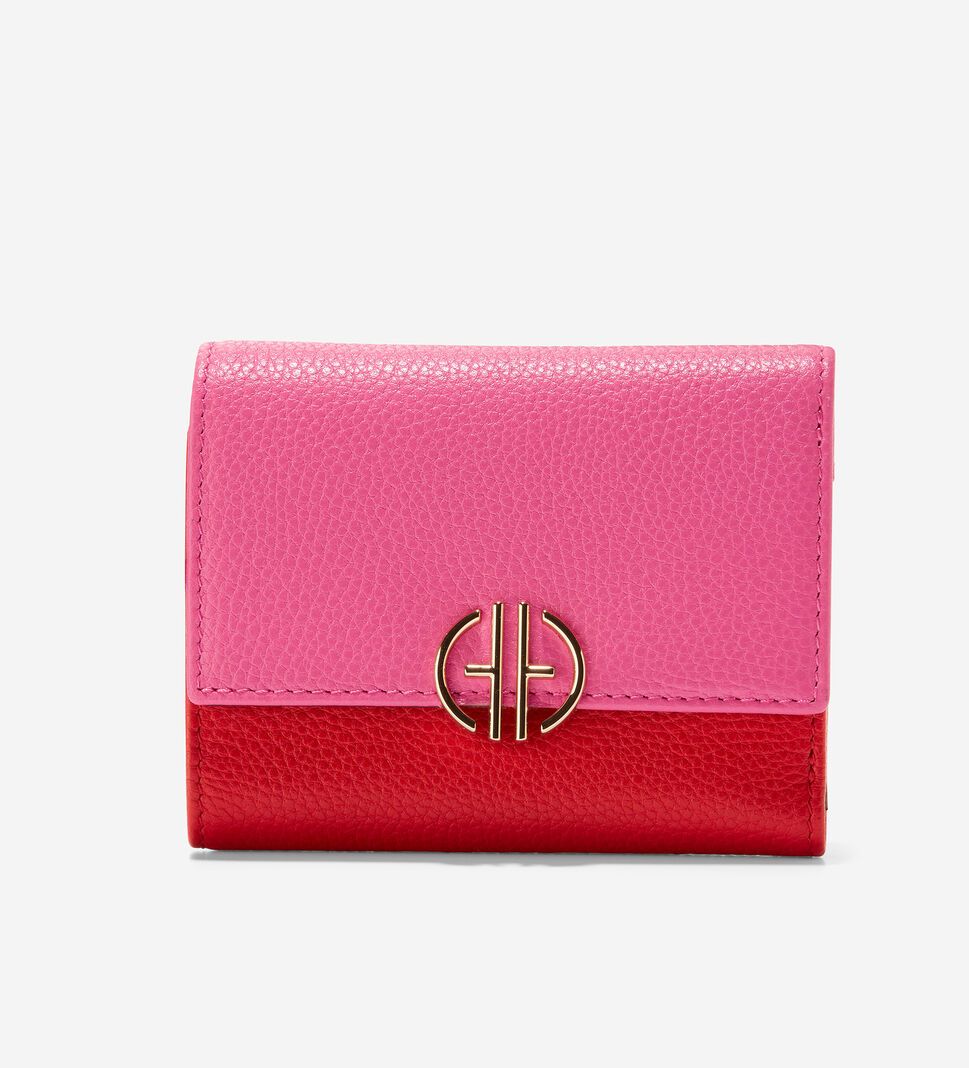 Fuchsia Cole Haan Small Tri-Fold Women\'s Wallets | PGFT-61782