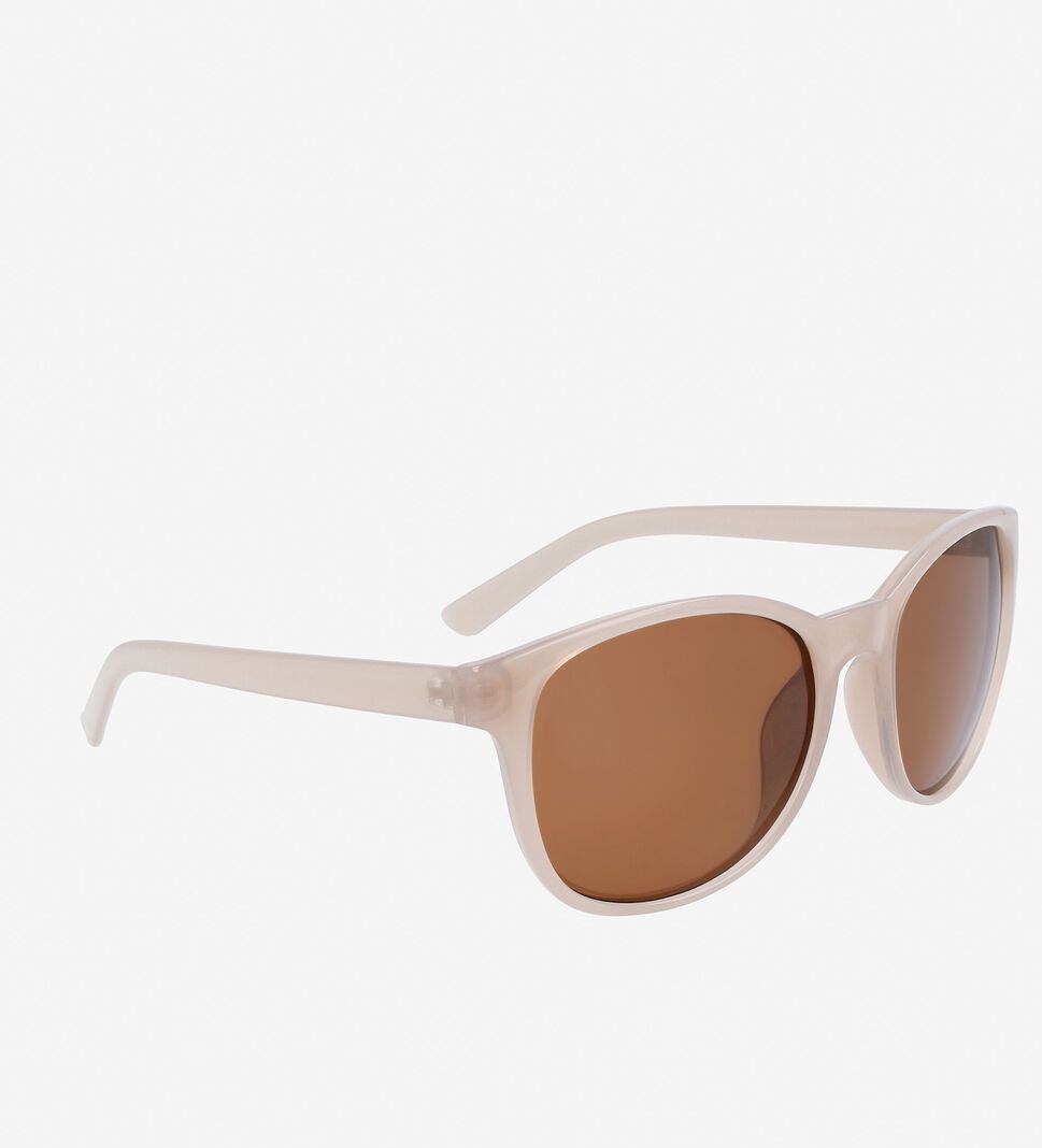 Grey Brown Cole Haan Rounded Square Women's Sunglasses | FUYR-42769