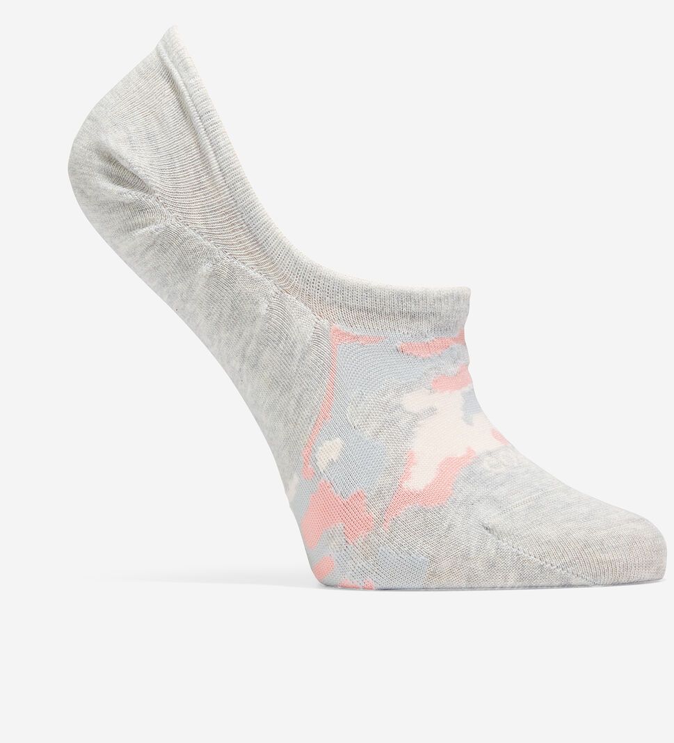 Grey Cole Haan 3-Pair Camo Sneaker Liner Women's Socks | RUTV-87316