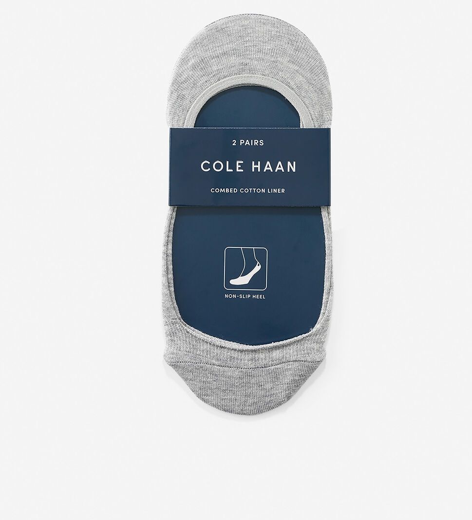 Grey Cole Haan Knit Ballet Liner - 2 Pack Women's Socks | AWCB-30195