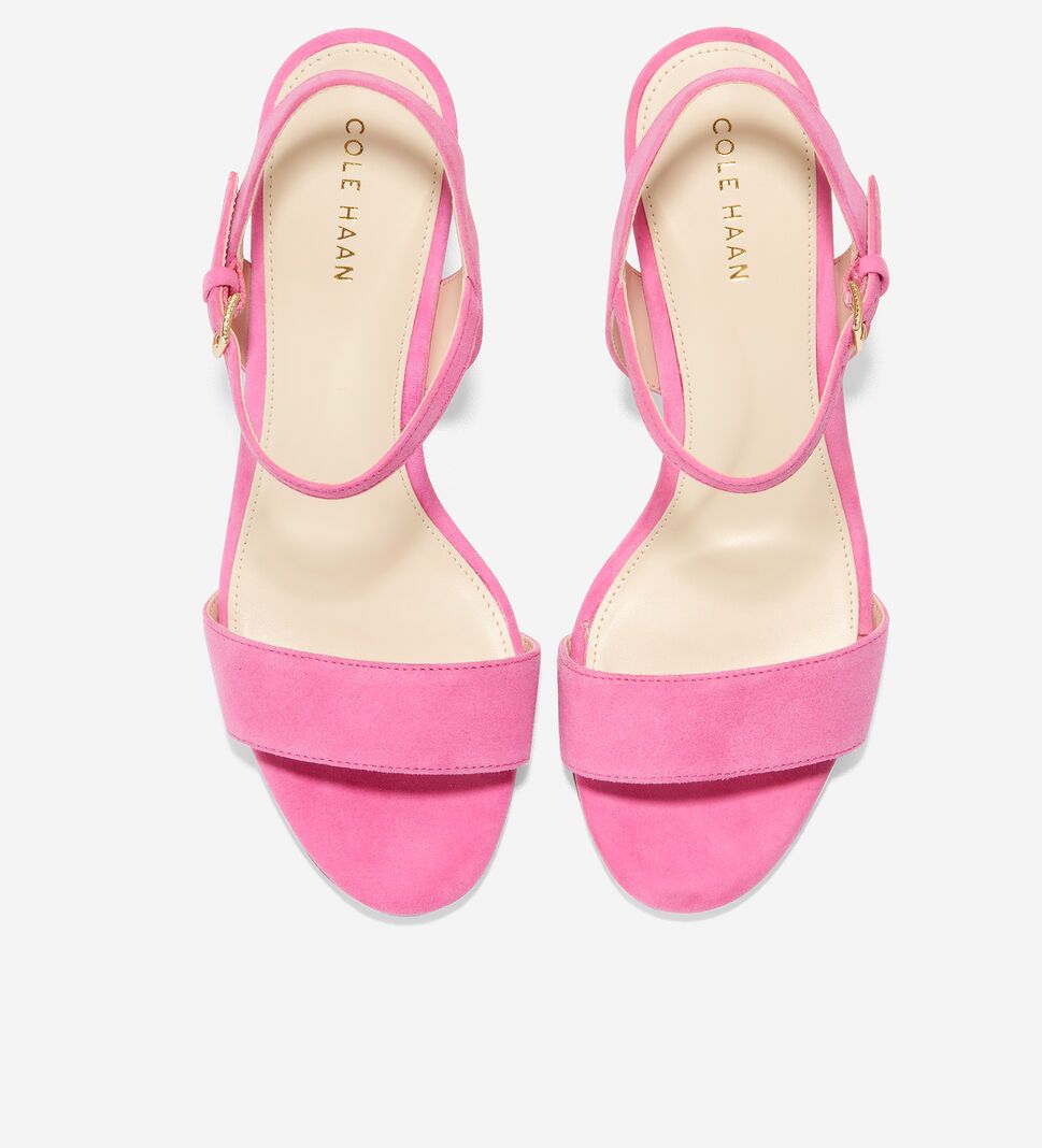 Light Fuchsia Cole Haan Josie Block Heel Women's Sandals | POSL-91065