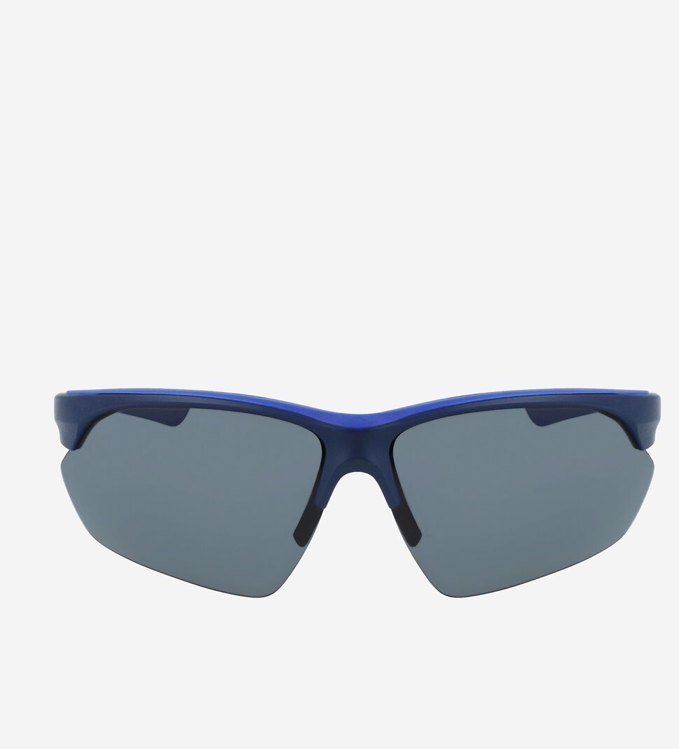 Navy Cole Haan Angular Sport Wrap Men\'s Sunglasses | ZXKA-79461