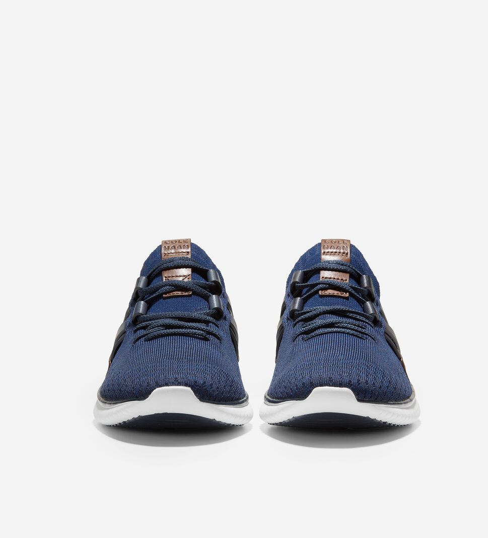 Navy Cole Haan GrandMØtion Woven Men's Sneakers | BNTQ-98073