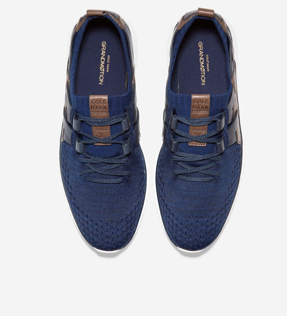 Navy Cole Haan GrandMØtion Woven Men's Sneakers | BNTQ-98073