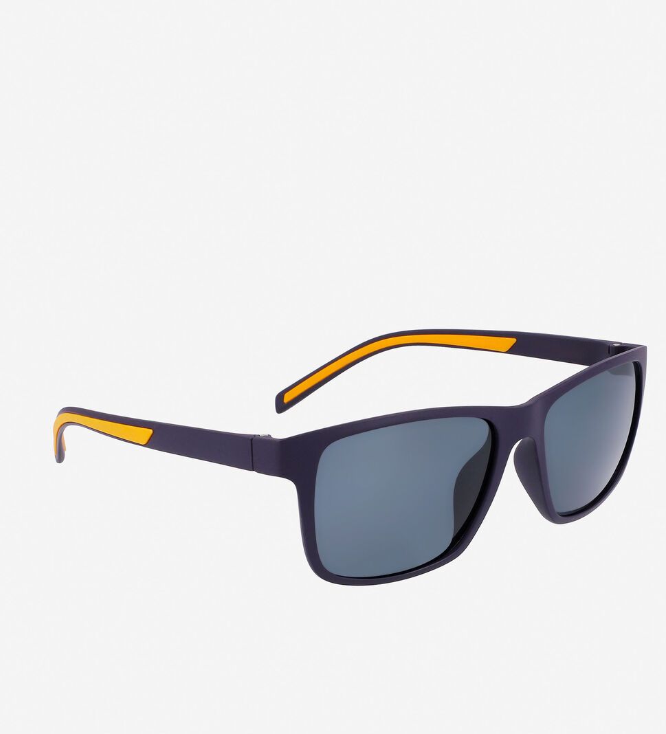 Navy Cole Haan Sport Rectangle Men's Sunglasses | EABK-95234