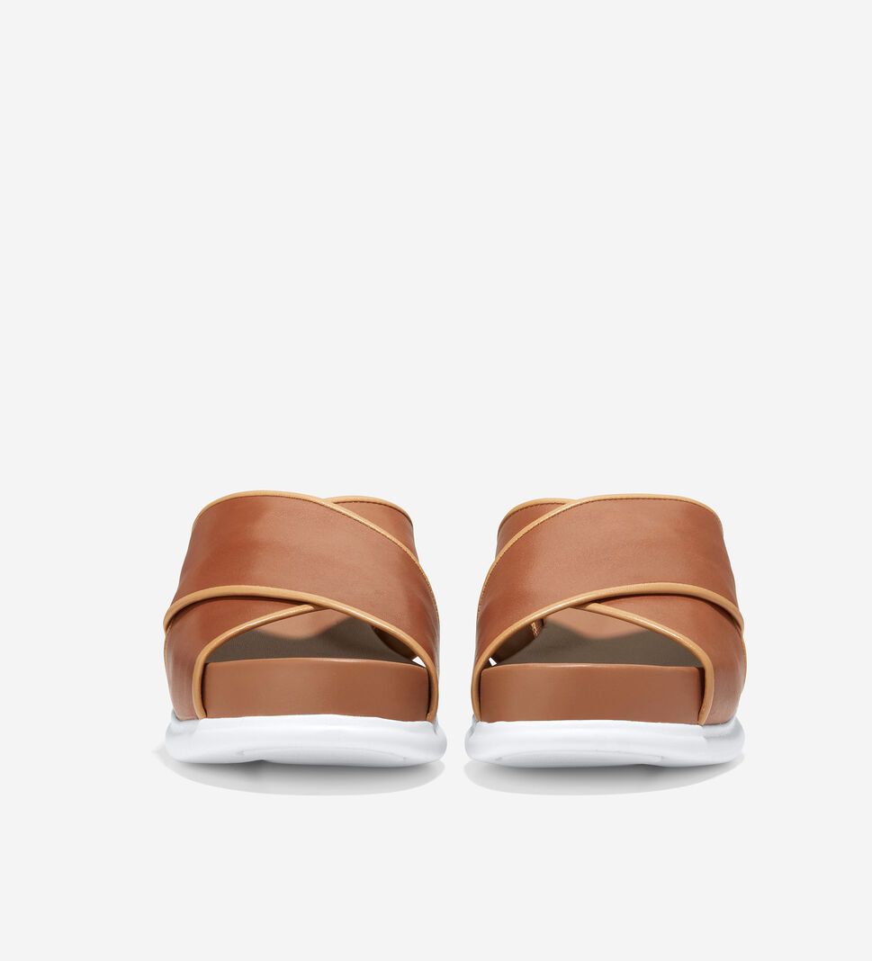 Orange Cole Haan 2.ZERØGRAND Criss Cross Slide Women's Sandals | YSXE-37249