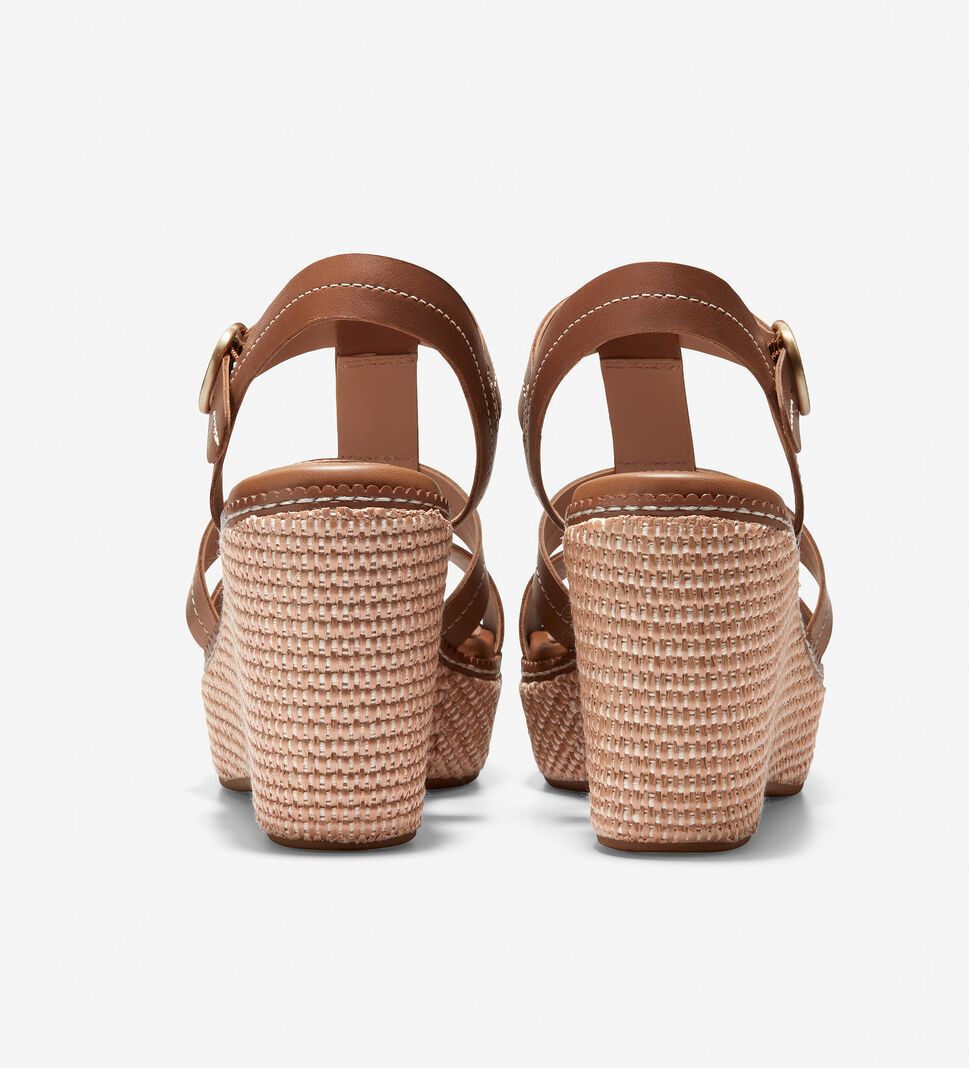 Orange Cole Haan Cloudfeel All-Day Wedge Sandal Women's Espadrille | QHRW-28915