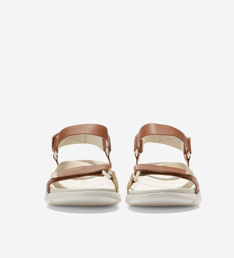 Orange / Metal Gold Cole Haan 4.ZERØGRAND Strappy Women's Sandals | BWQI-10572