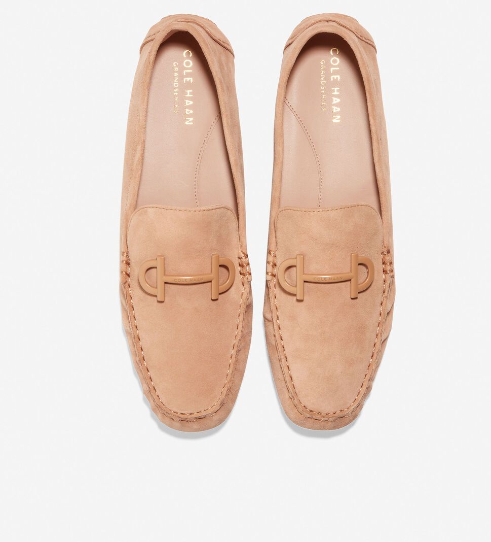 Pink Brown Cole Haan Tully Driver Women's Loafers | THLV-36521